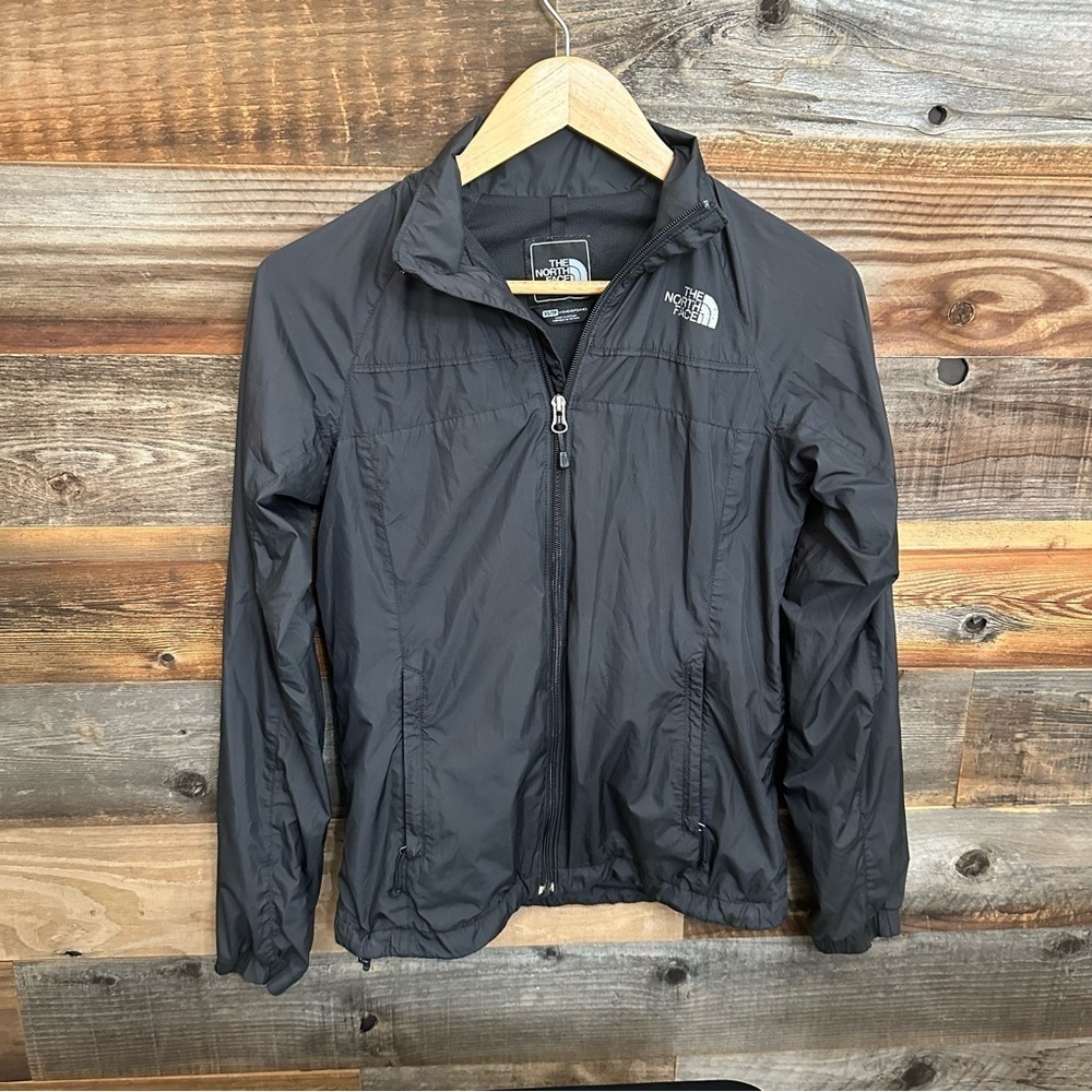 The North Face Womens Hydrenalite Full Zip Wind Breaker Jacket Black XS Pockets